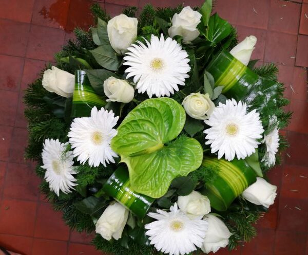 Anthurium, rózsa fekvő koszorú (FK-159)